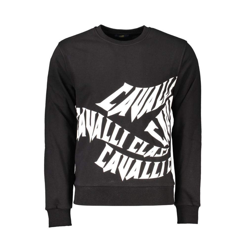 Cavalli Class Black Cotton Men Sweatshirt