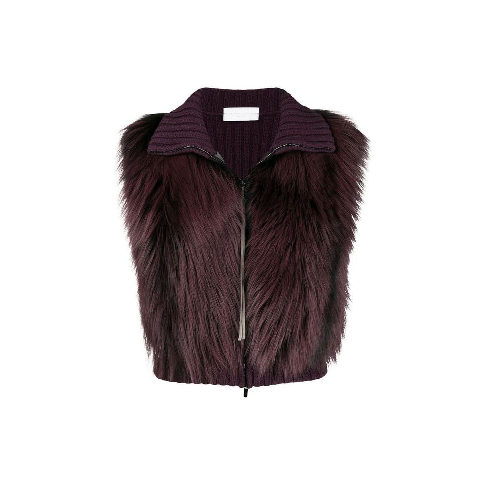 Fabiana Filippi Red Merino Wool Sleveless Jacket