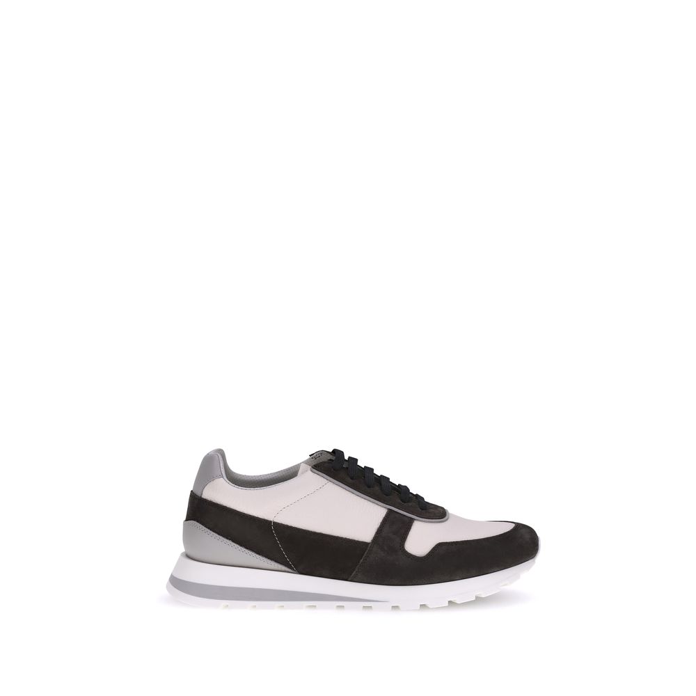 Brunello Cucinelli Multicolor Calf Leather Bos Taurus Platform Sneakers