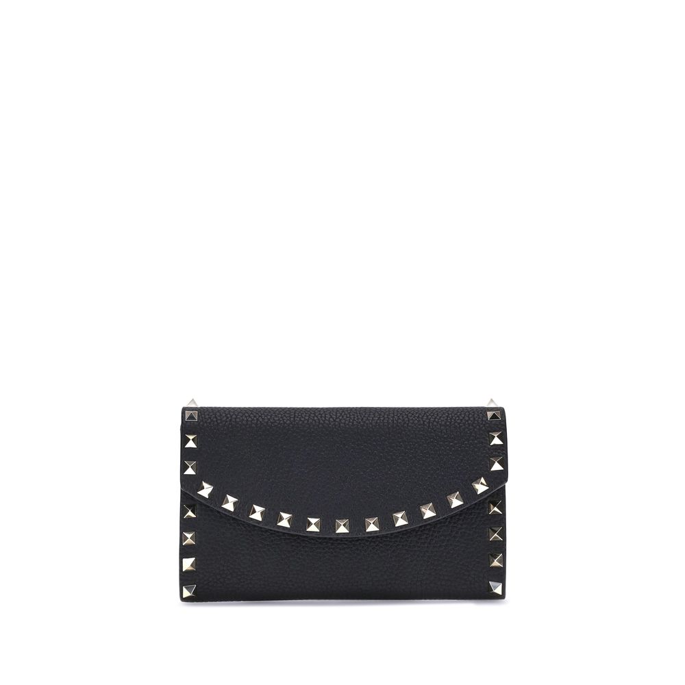 Valentino Garavani Black Calf Leather Bos Taurus Wallet