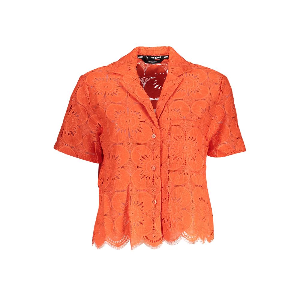 Desigual Orange Cotton Shirt