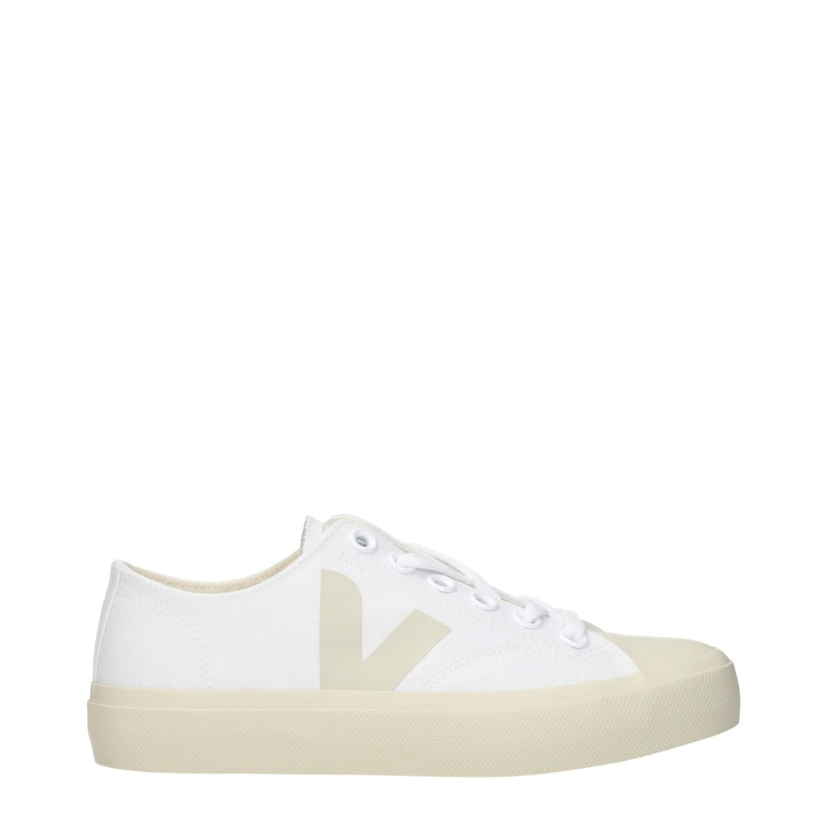 Veja White Fabric Low Top Sneakers