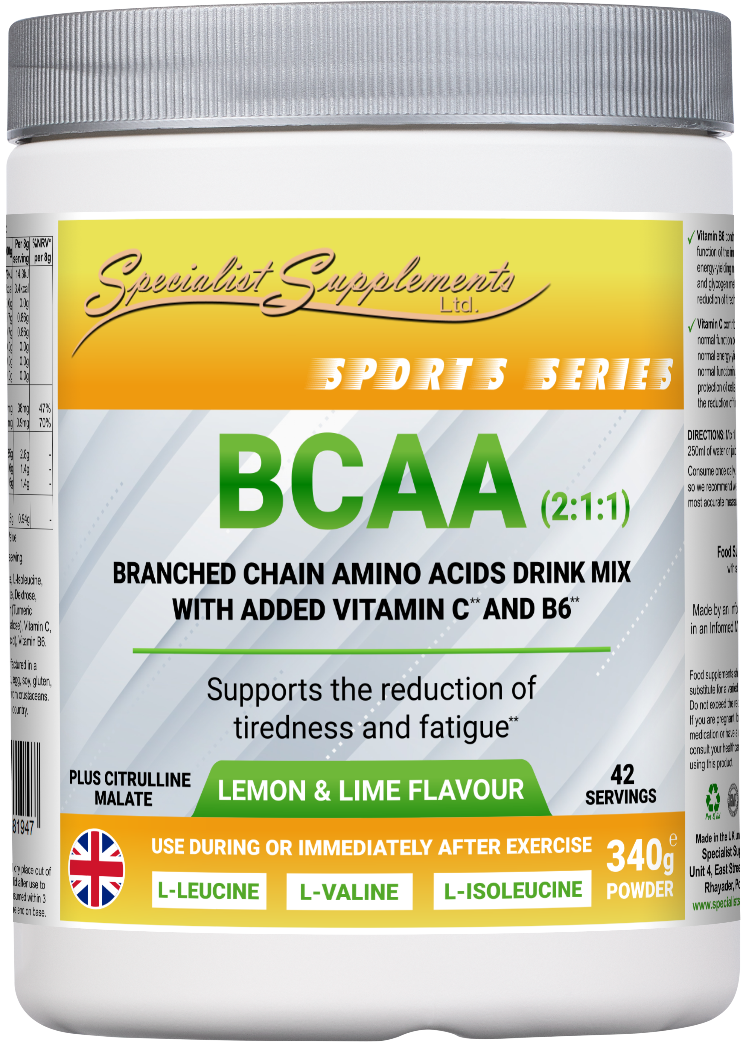BCAA - front of pack