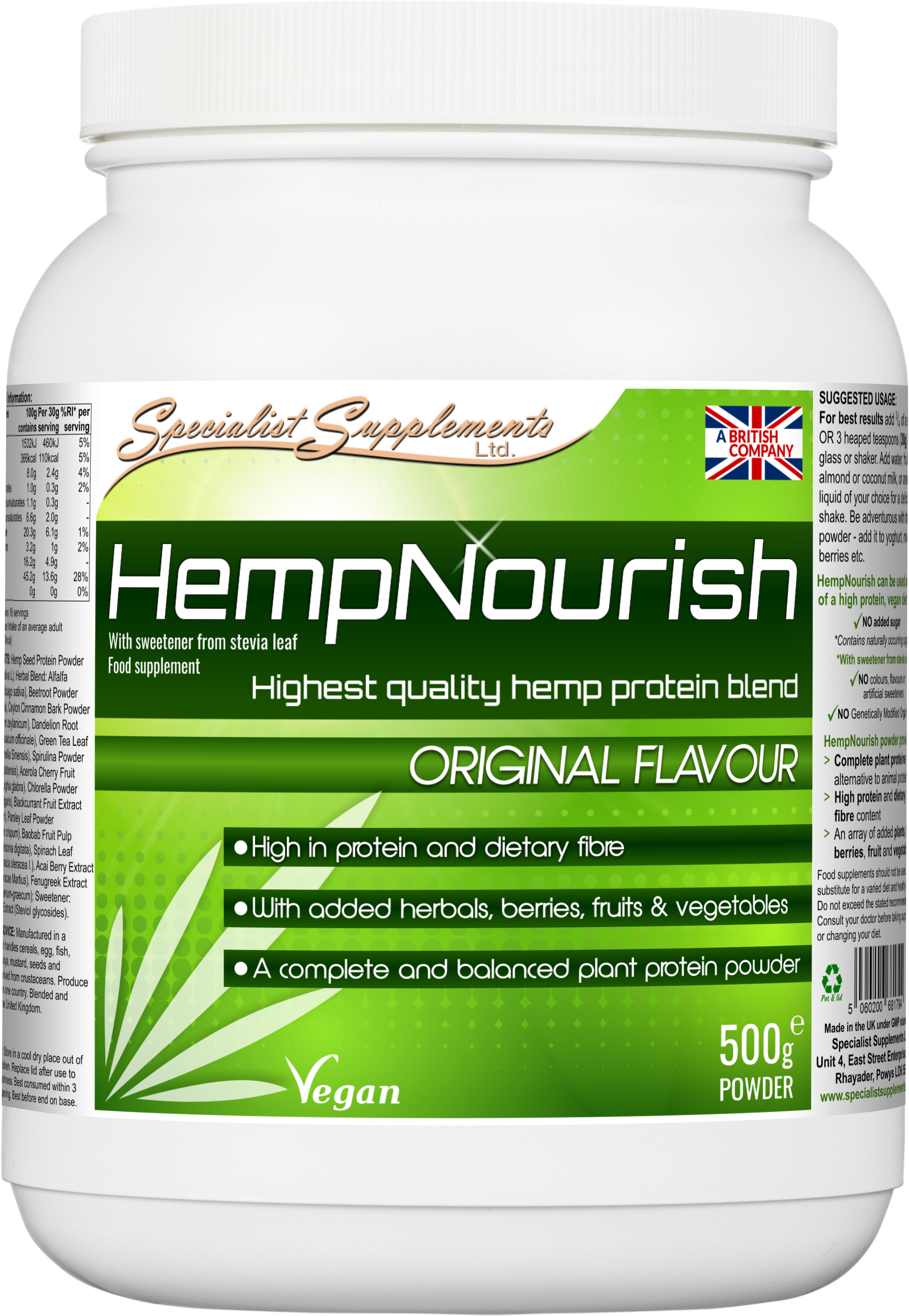 HempNourish - front of pack