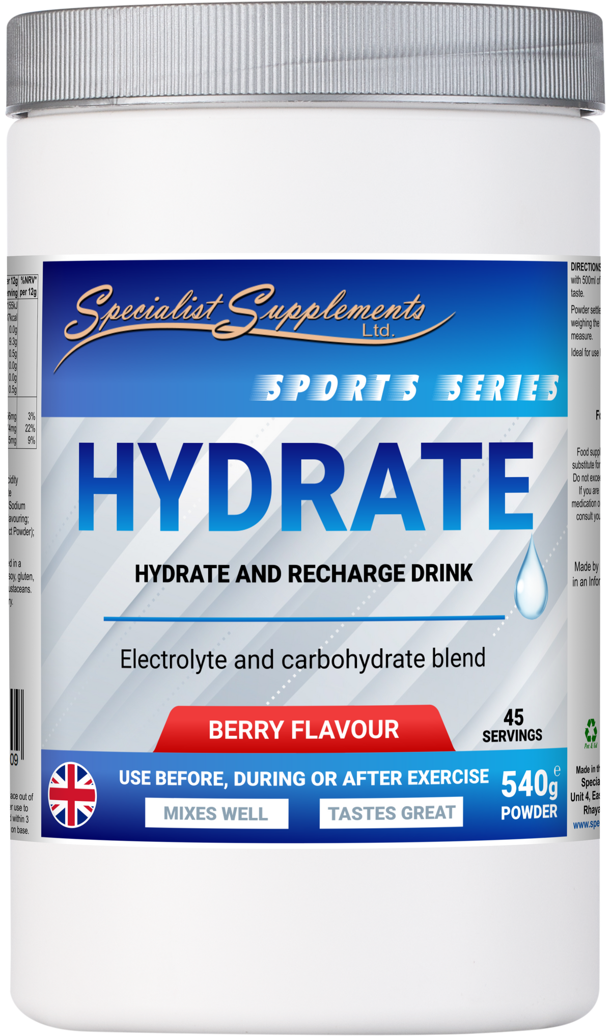 Hydrate - front of pack