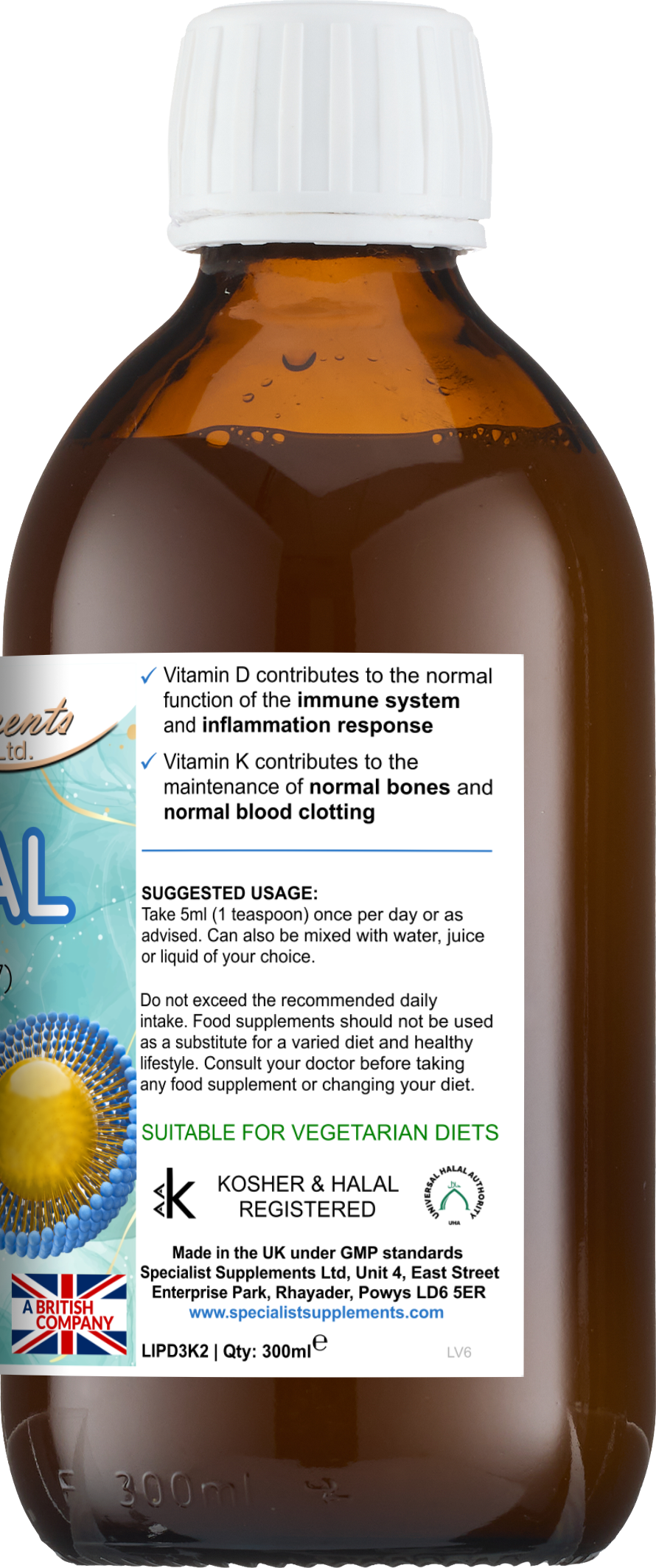 LIPOSOMAL Vitamins D3 + K2 - right side