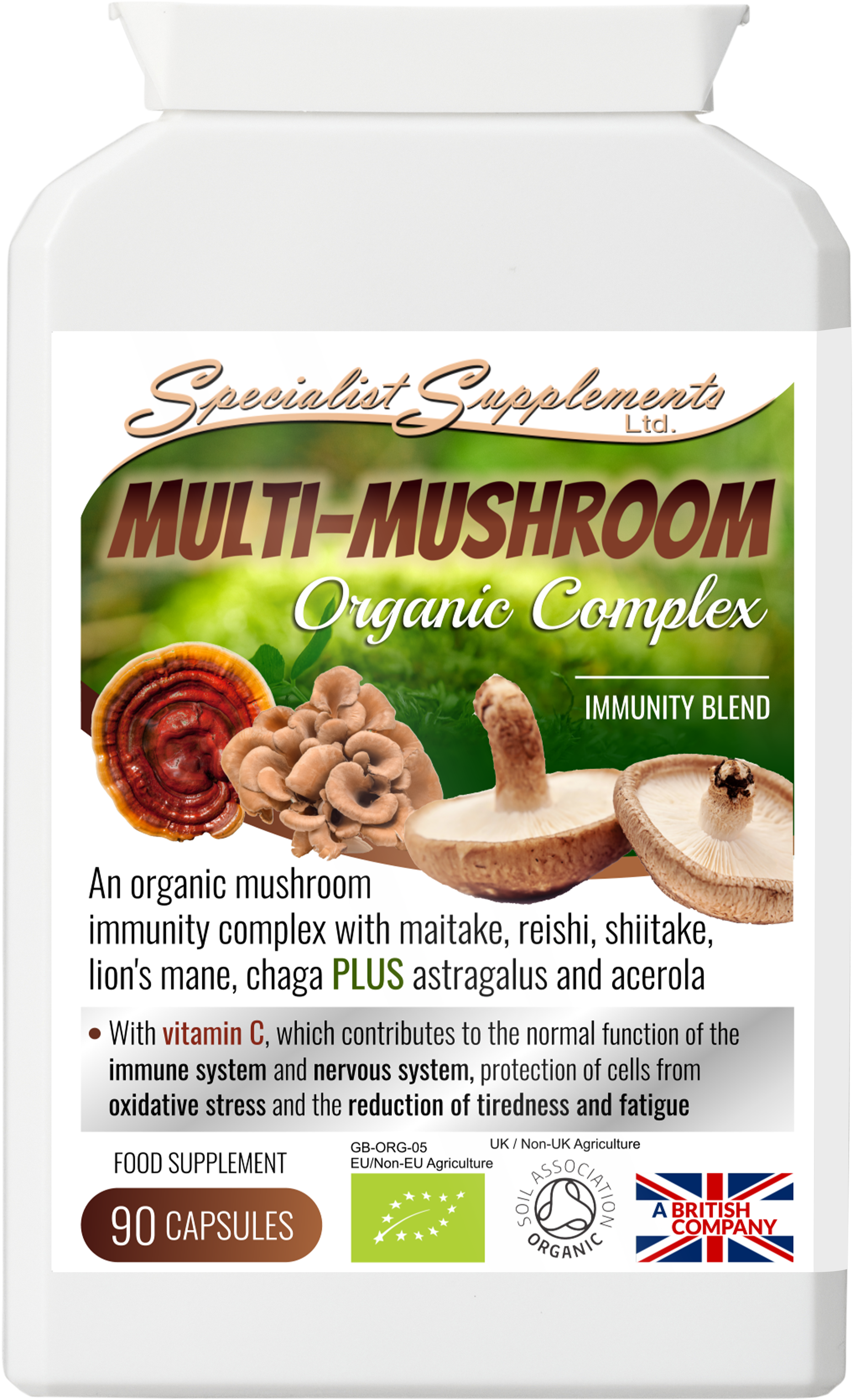 Multi-Mushroom Organic Complex - front of pack