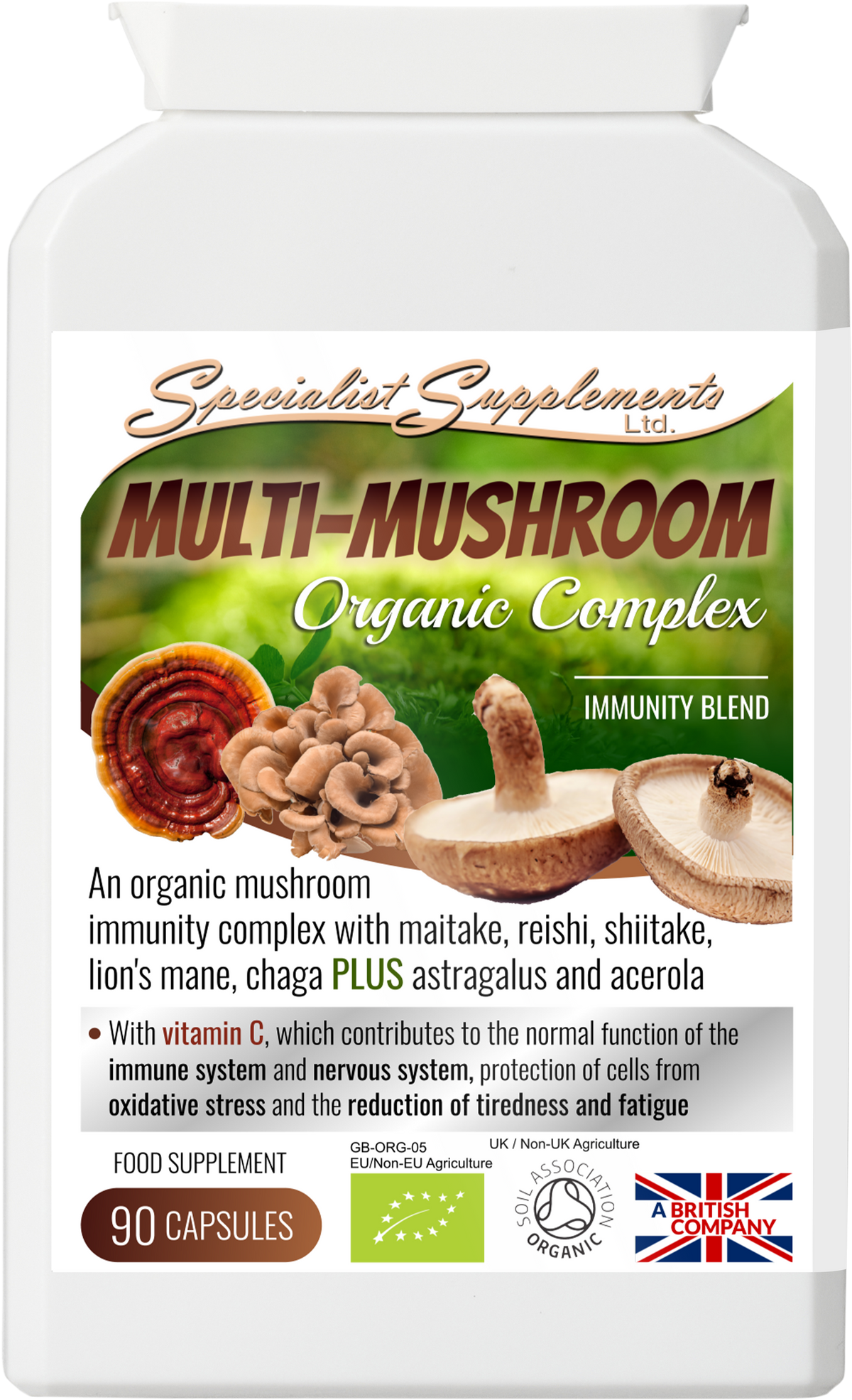 Multi-Mushroom Organic Complex - front of pack