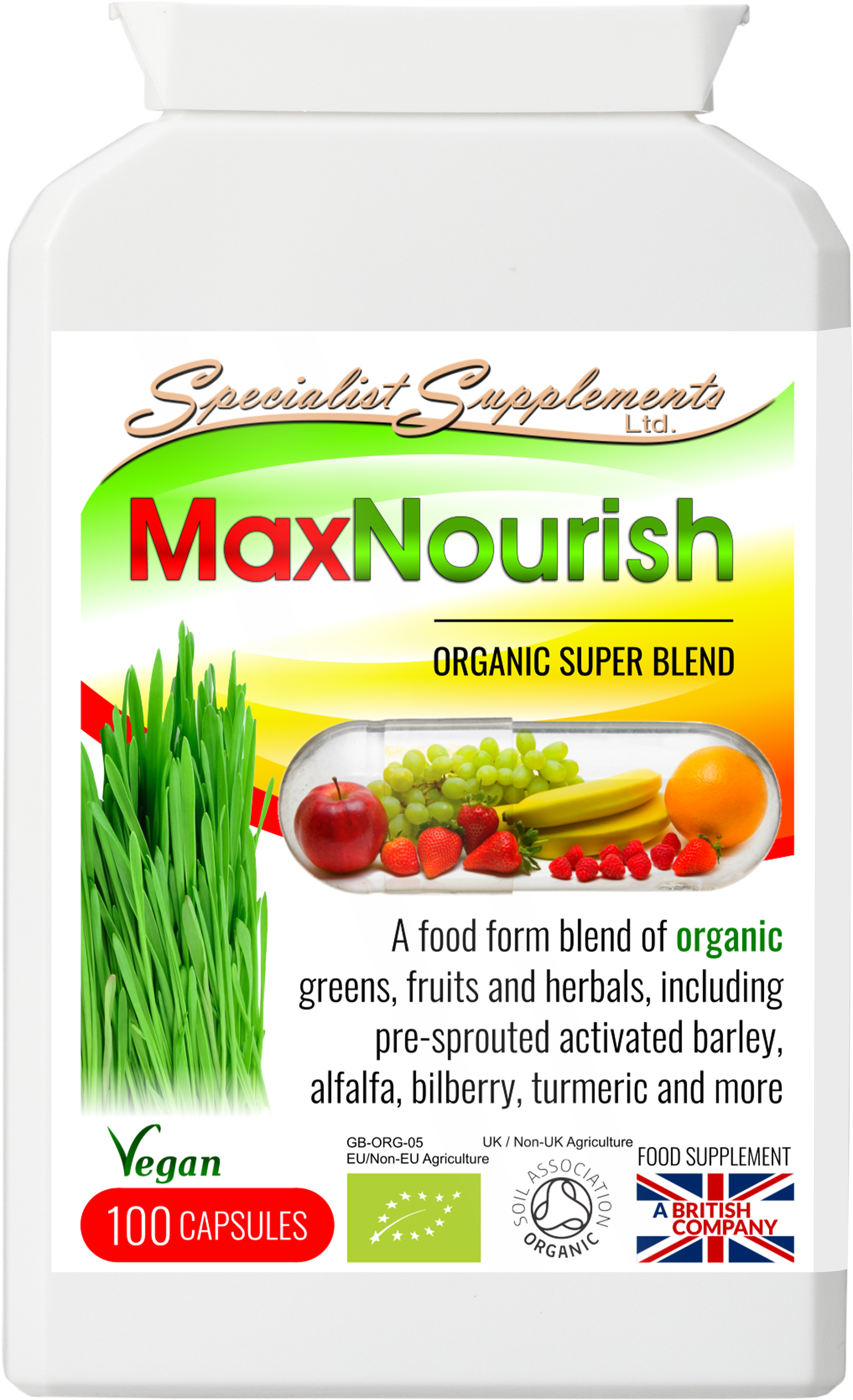 MaxNourish (ORGANIC) - front of pack