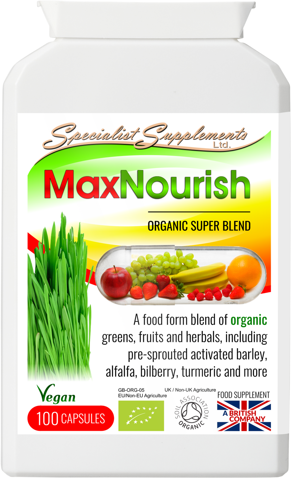 MaxNourish (ORGANIC) - front of pack