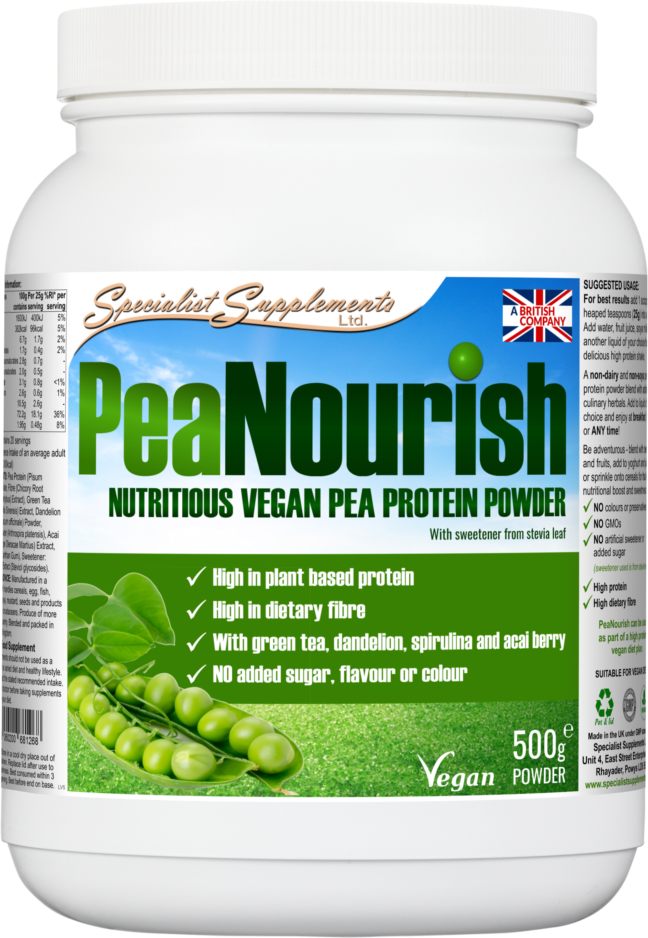 PeaNourish - front of pack