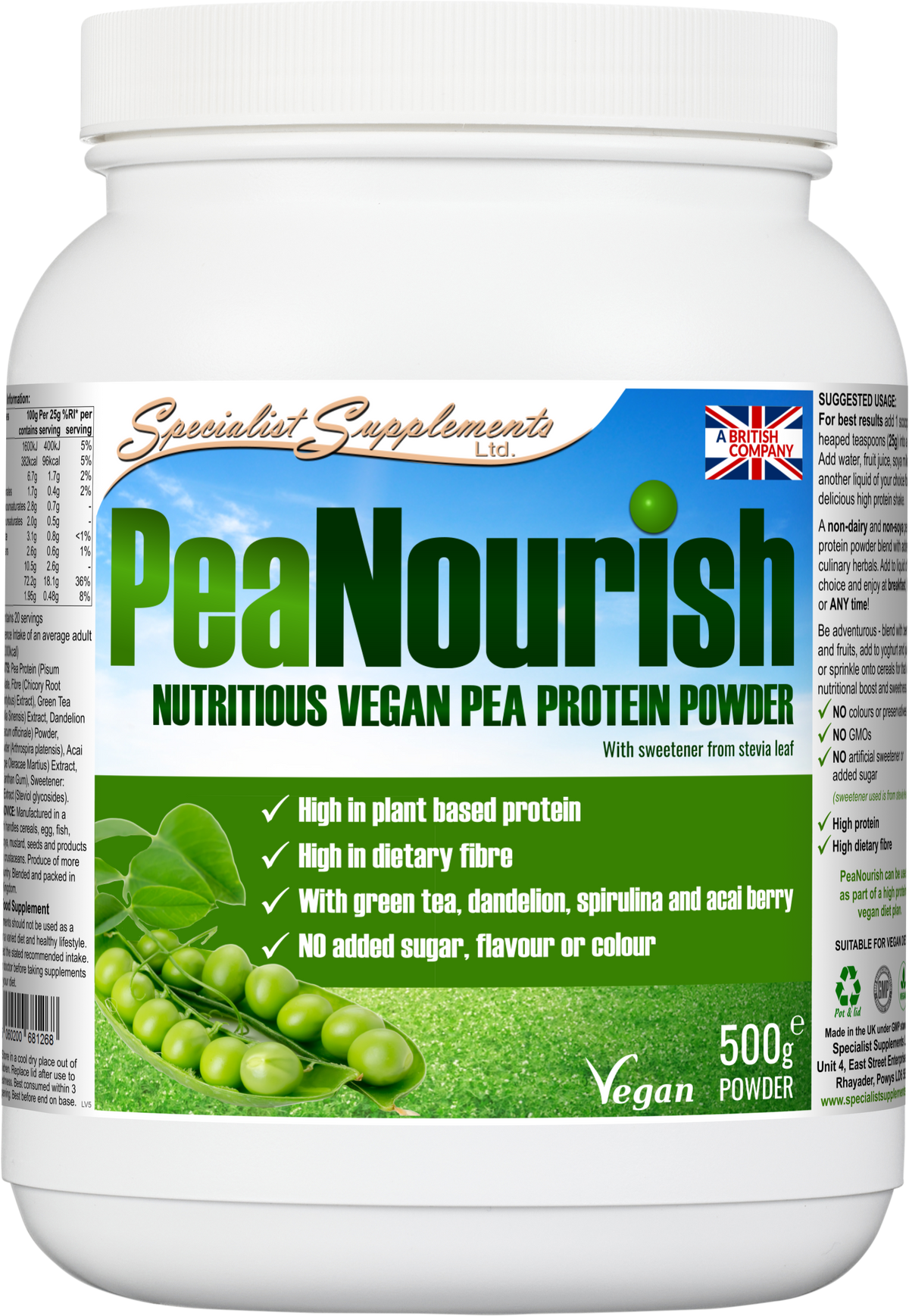 PeaNourish - front of pack