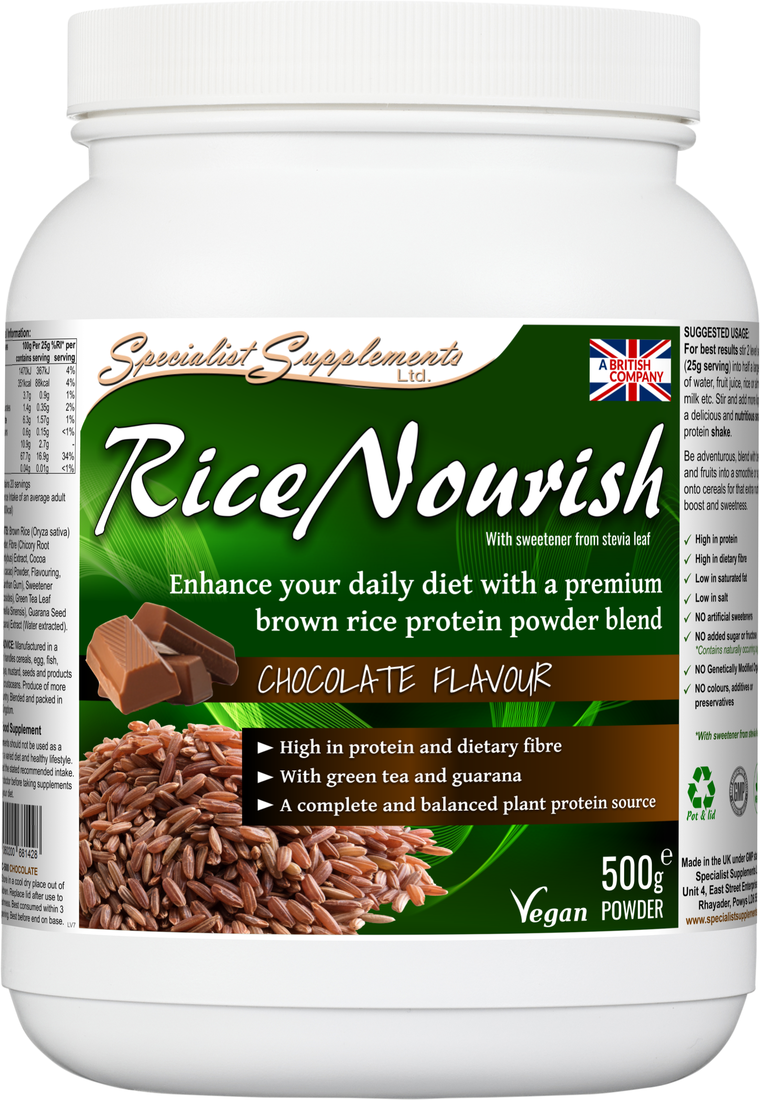 RiceNourish (Chocolate Flavour) - front of pack