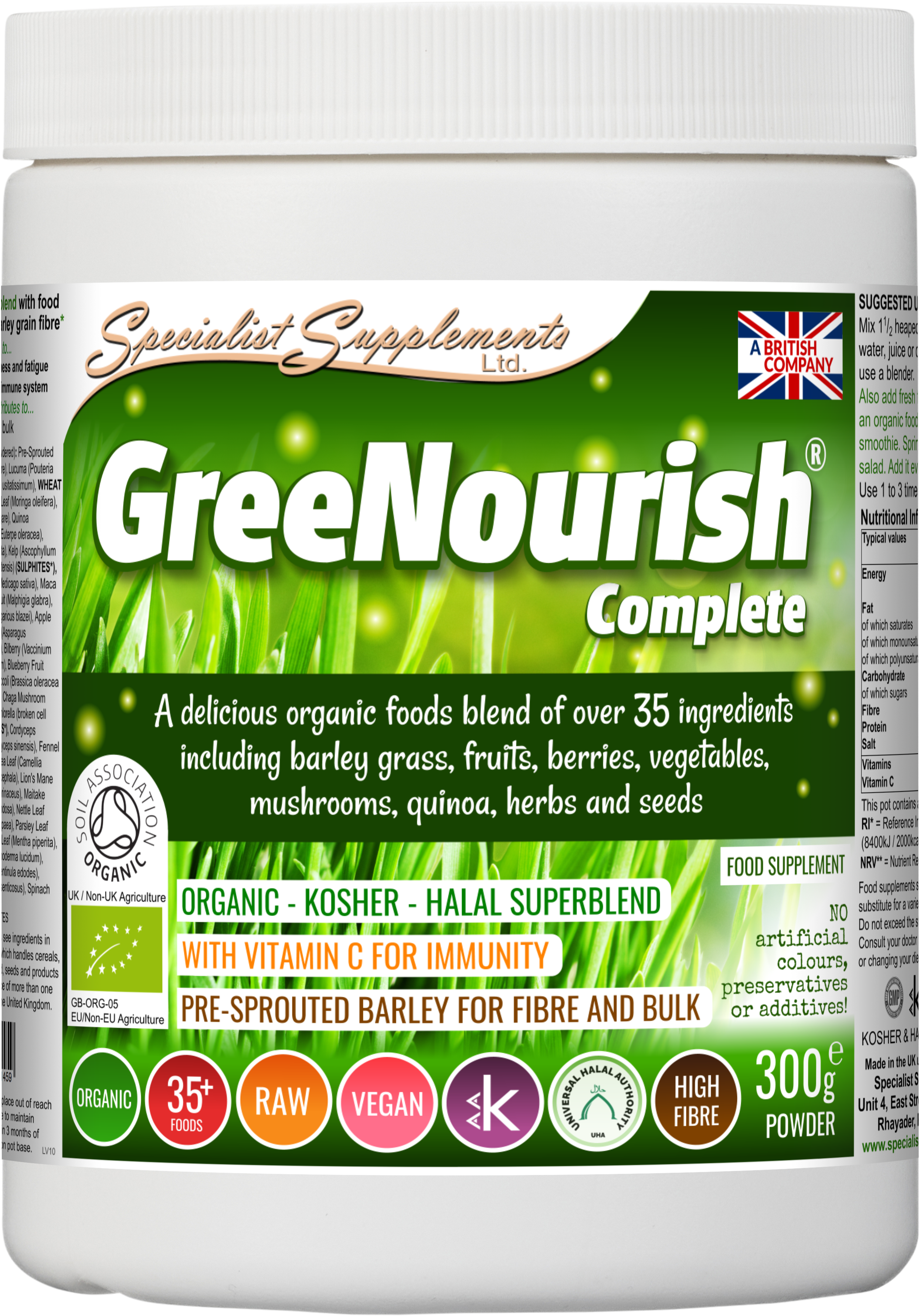 GreeNourish Complete (ORGANIC) - front of pack