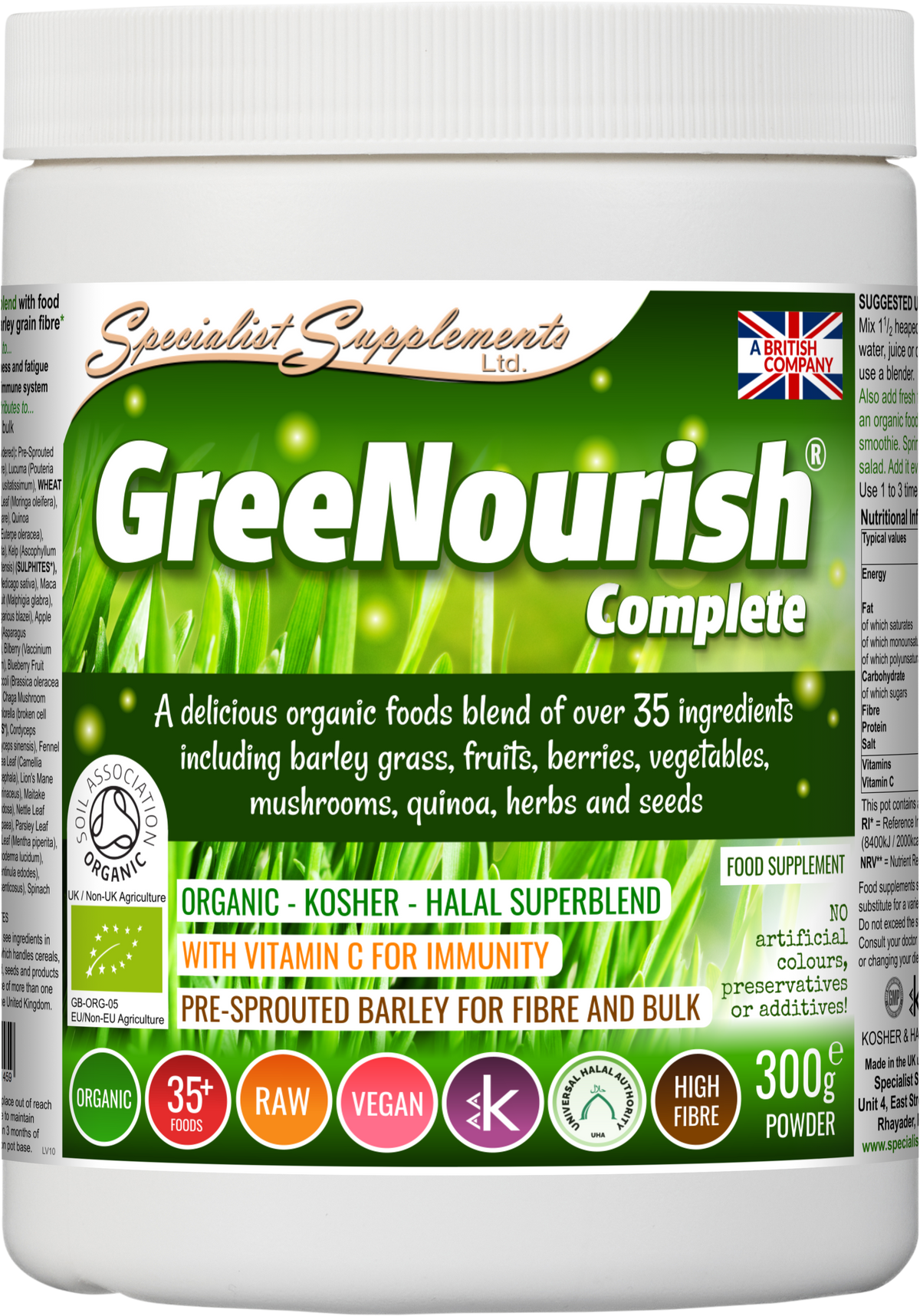 GreeNourish Complete (ORGANIC) - front of pack
