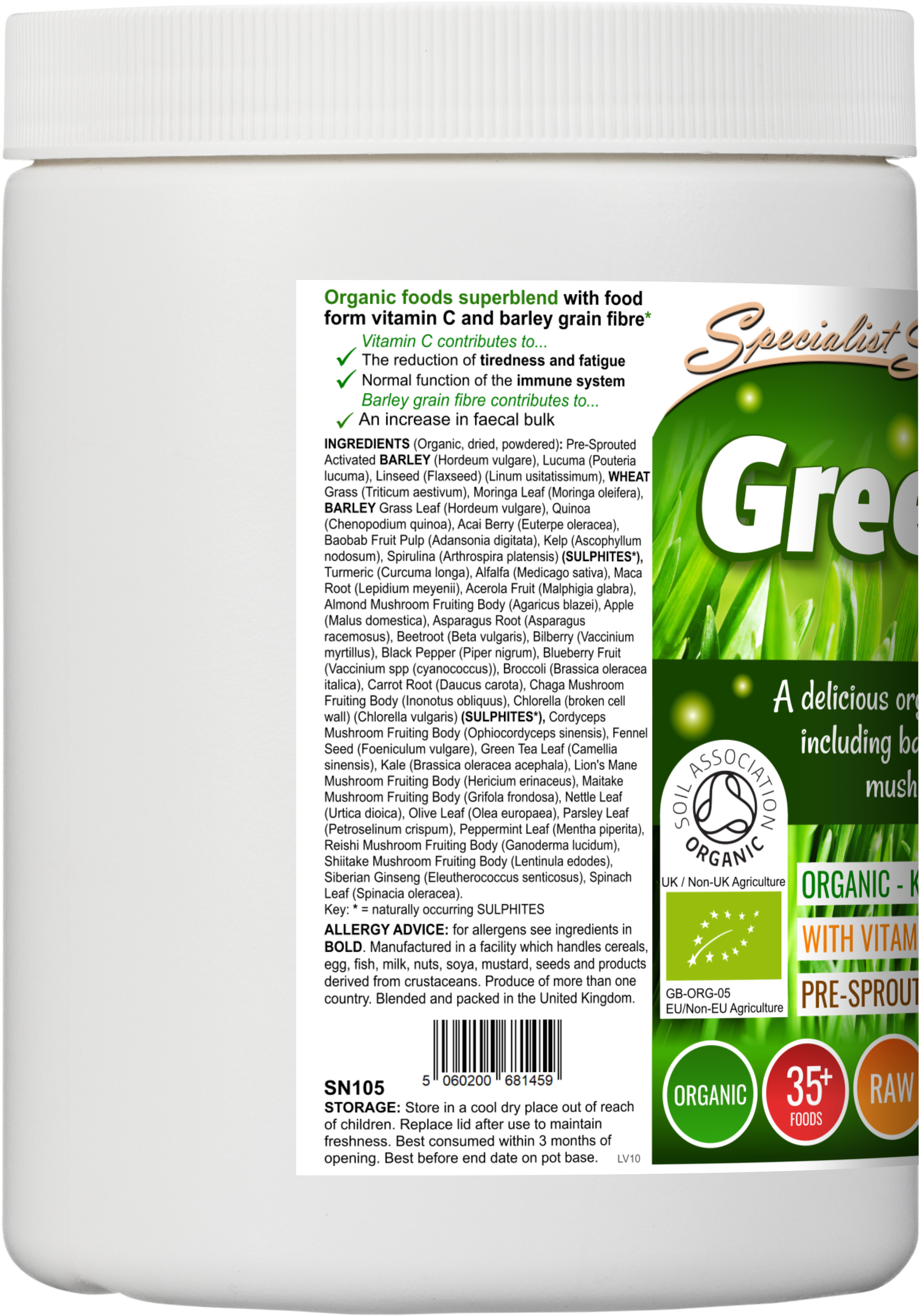 GreeNourish Complete (ORGANIC) - left side