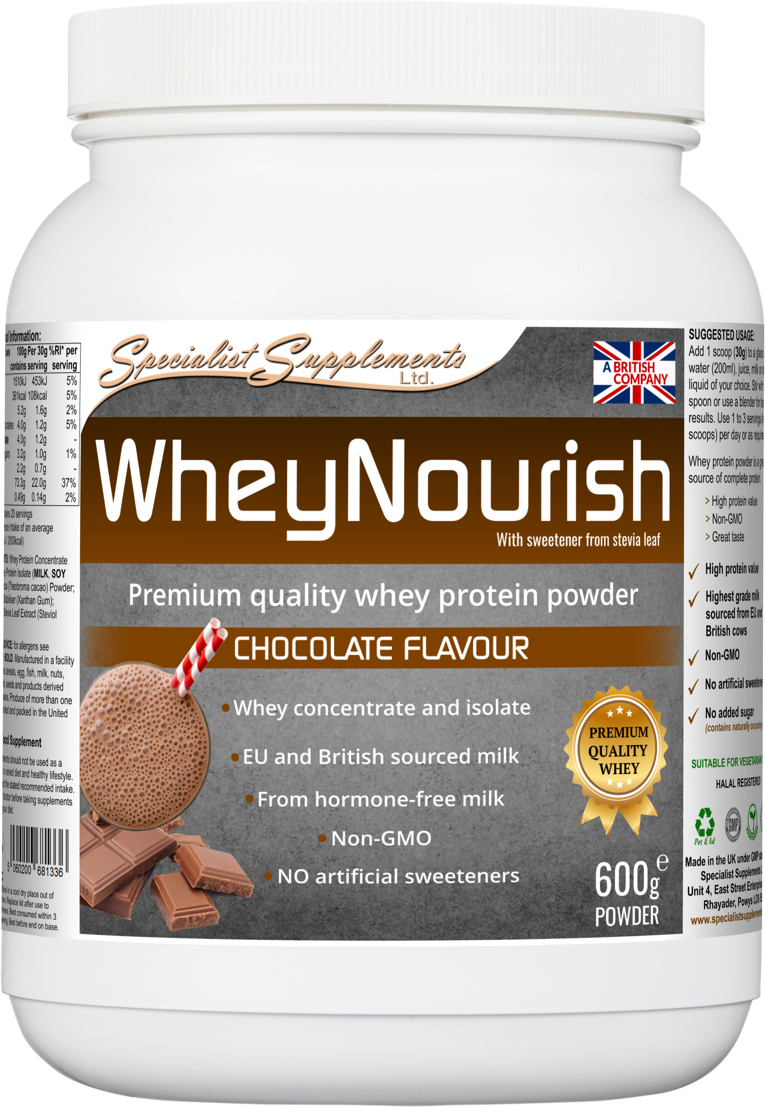 WheyNourish (Chocolate) - front of pack