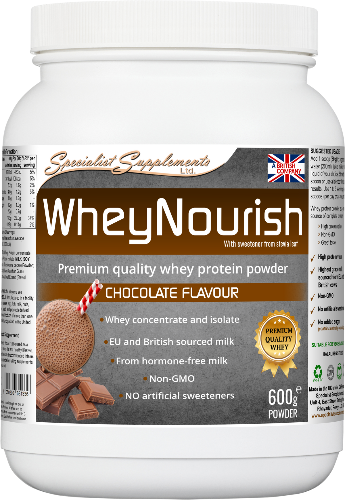 WheyNourish (Chocolate) - front of pack