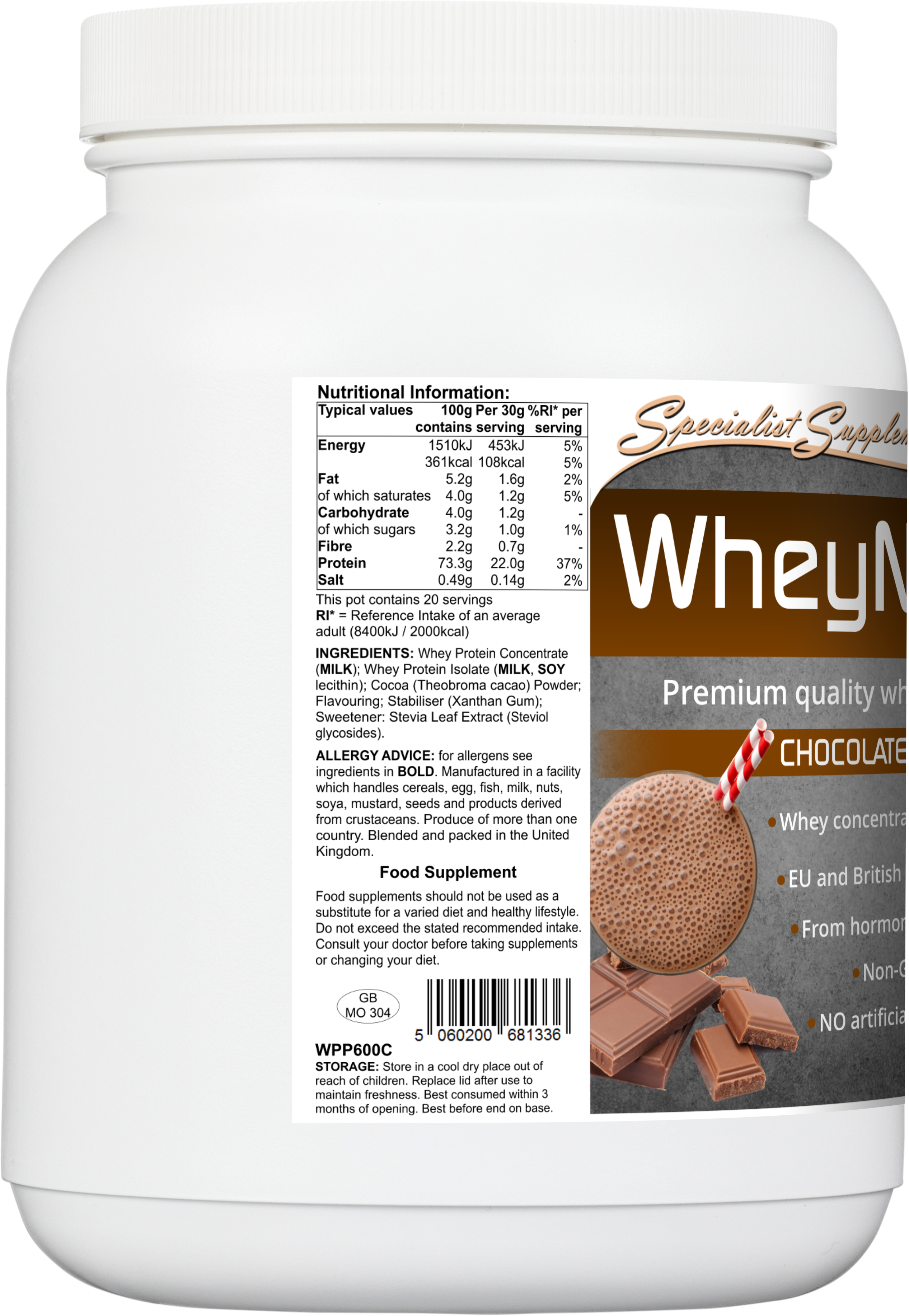 WheyNourish (Chocolate) - left side